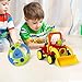 SGILE R/C Remote Radio Control Race Toy, Tractor Truck Bulldozer Car Toy for Toddlers Kids, Yellow