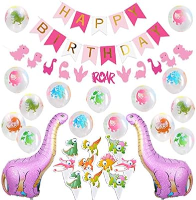 Kreatwow Dinosaur Party Decorations For Girls Pink Dinosaur