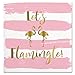 Flamingo Themed Napkins (2 Packages of 20) Let's Flamingle and Flamingo Gold Foil Printed Napkins