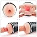 Vibrating Male Masturbator Cup Masturbation Toys with Adjustable Strong Suction Cup for Male Hands-Free Fun, PALOQUETH Realistic Male Stroker TPR Sleeve with Powerful Vibration Squeezable Panels