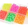 1000-Pcs-4mm-Hard-Plastic-Red-Glow-Yellow-Mix-Color-Fishing-Beads-in-Box-Bulk-Set-Tool-DIY