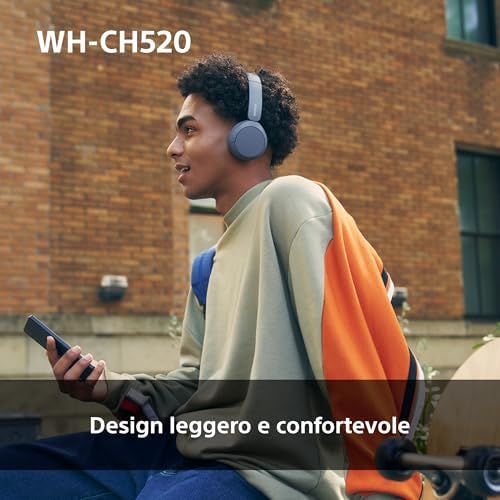 WH-CH520 | Cuffie Wireless, Connessione Multipoint, con Microfono, Fino a 50 ore di durata della batteria con Ricarica rapida - Beige