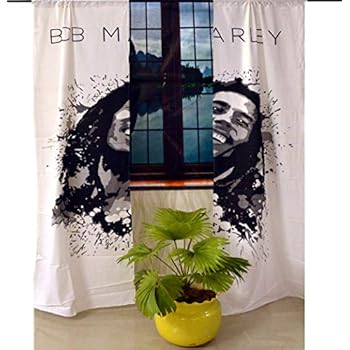 Amazon Com Marusthali Bob Marley Curtain Gypsy Hippie Bohemian