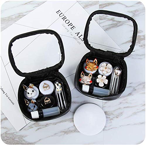 image for Chris-Wang Cute Contact Lens Case Travel Kit Portable Contact Case Con