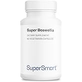Supersmart - Super Boswellia Extract 100mg per Day (Patented & High Strength) - ApresFlex Boswellia Serrata Supplement - 20% AKBA | Non-GMO & Gluten Free - 60 Vegetarian Capsules