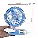Mini Battery Operated Clip Fan,Sall Portable Fan Powered by Rechargeable Battery or USB Desk Personal Fan for Baby Stroller Car Gym Workout Camping (Blue)