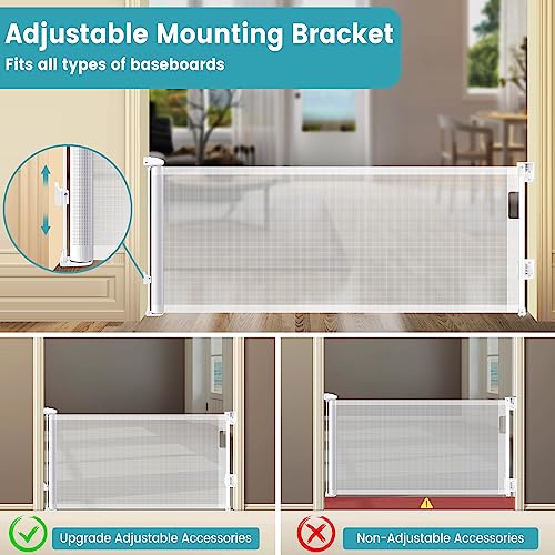 120 Inch Retractable Baby Gates Extra Wide for Doorway Stair Large