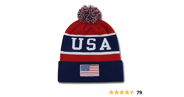W Republic USA Flag Team Beanies 