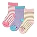 Hudson Baby Touched By Nature Organic Socks 3 Pack, Pink, 6-12 Months