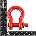 Red Hound Auto 2 Shackles 3/4 Inches Galvanized D Ring Marine Anchor Bow with Screw Pin 4.5 Ton