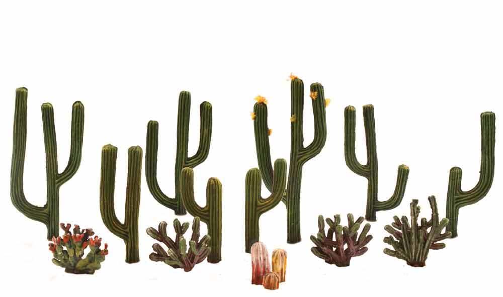 Woodland Scenics Plastic Cactus Plants 0.5-inch to 2.5-inch