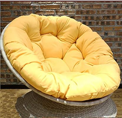 Indoor Outdoor Papasan Chair Cushion Thicken Round Hanging Egg Chair Pad Hammock Swing Seat Mat Patio Furniture Decor Without Chair Yellow Diameter105cm 4x41inch Buy Online At Best Price In Uae Amazon Ae