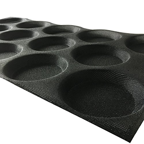 Bluedrop Silicone Hamburger Bread Forms Perforated Silicone Bakery Molds Tartlets Moulds Sheets - Thumbnail 7