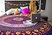 Folkulture Retro Spectrum Bohemian Hippie Tapestry Wall Hanging for College Dorm Room, Indian Mandala Floral Bedding Bedspread for Bedroom or Beach Blanket, Queen Size Blue Purple Boho Trippy Spread
