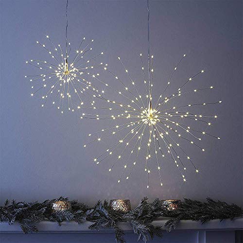 2 Pack Starburst Sphere Lights,200 Led Firework Lights, 8 Modes