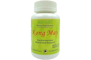 Kong May Herbal Supplement with Red Yeast Rice, Natto Fermented Powder, Antrodia Mushrooms | All-Natural Cardiovascular Support for Overall Health and Well-Being - 60 Capsules by Meditalent