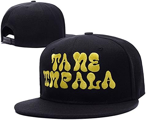 YUDUODUO Tame Impala Band Logo Adjustable Snapback Caps Embroidery Hats - Black