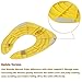 Gimars Nonslip Silicone Pads Portable Folding Travel Baby Toddler Potty Training Seat Cover with Carry Bag for Kids, Yellow