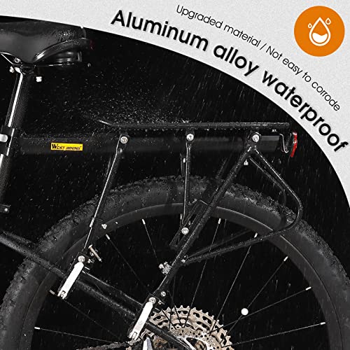 HONGYEA Bike Cargo Rack 220 Lbs Load Bike Rack Full Quick Release Universal Adjustable, Aluminum