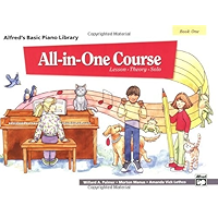 All-in-One Course for Children: Lesson, Theory, Solo, Book 1 (Alfred's Basic Piano Library) book cover