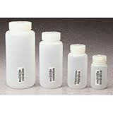 I-Chem Brand N311-0500 Nalgene 300 Series HDPE Wide Mouth Bottle, Translucent, Certified, With Cap, Capacity: 500mL (Case of 48)