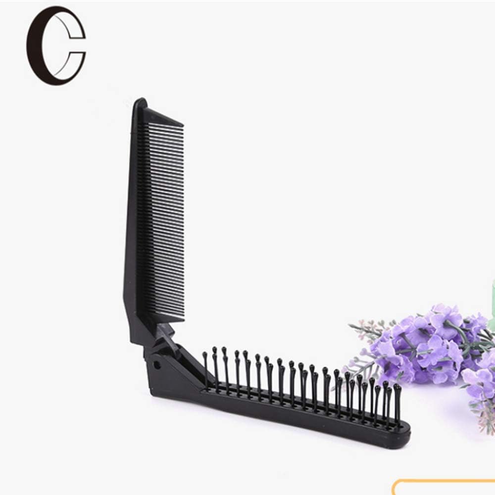 5 Pack Folding Hair Brush, Portable Travel Hair Comb, Plastic Folding Detangling Anti-static Hair Brush - Image 5