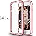 iPhone 6s plus Case,iPhone 6 plus Case,by Ailun,Clear Soft TPU Back&Reinforced Frame PC Frame,Shock-Absorption&Anti-Scratch Bumper,Anti-Fingerprint&Oil Stain Cover[rose gold]