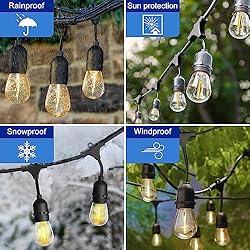 Stright Solar String Lights 57FT (49+8), Outdoor
