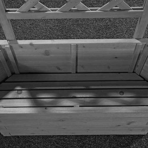 Melko Rankgitter mit Pflanzkasten 150 cm hoch Blumenkasten mit Rankhilfe aus Holz für Kletterplfanzen – Bild 5