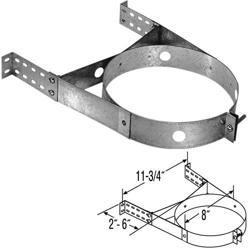 DURAVENT 6DT-AWS DuraTech 6" & 8" Adjustable Wall Strap