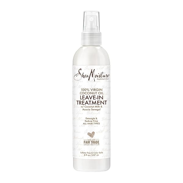 SHEA MOISTURE 100 PERCENT VIRGIN COCONUT OIL LEAVE-IN TREATMENT, 8 OUNCE