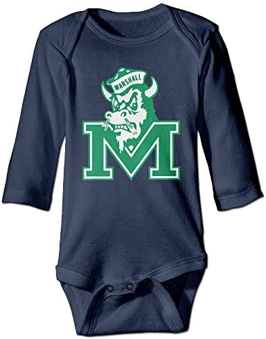 JJVAT Marshall University Long Sleeve Playsuit For 6-24 Months Toddler Size 18 Months Navy