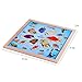 Lewo Magnetic Wooden Puzzle Fishing Game Playset with 11 Fishes and 2 Poles