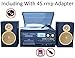 Boytone BT-28SPG 3-Speed Bluetooth Turntable System, Front Loading CD/MP3/Cassette Player, AM/FM Stereo Radio, Aux, SD Slot, USB, Headphone Jack, Wooden Speakers, 110/220 Volt (Gold Limited Edition)thumb 2