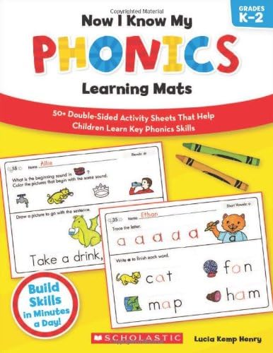 Now I Know My Phonics Learning Mats, Grades K-2: 50+ Double-sided Activity Sheets That Help Children Learn Key Phonics Skills