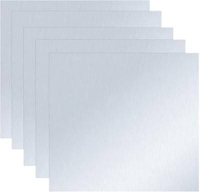 YINETTECH 5pcs 99.9% Pure Zinc Zn Sheet Plate Foil 140x140x0.2mm Science Lab