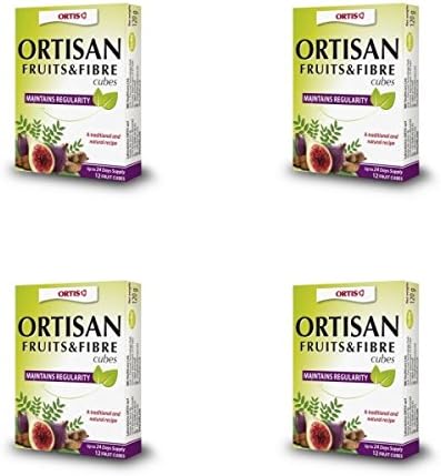 (4 PACK) - Ortis Ortisan Fruit & Fibre Cubes With Rhubarb | 12s | 4 PACK - SUPER SAVER - SAVE MONEY