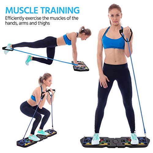 LSZE Push Up Board, Upgraded 20 in 1 Liegestütze Griff Brett, Fitness Geraete für Zuhause Kraftraining, Brust Trizeps Trainingsgeräte, Homeworkout Equipment, Sport Geräte Fuer Männer und Frauen