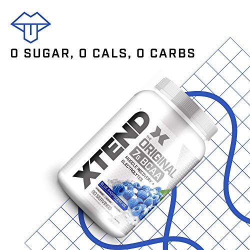 XTEND Original BCAA Powder Blue Raspberry Ice Sugar Free Post Workout