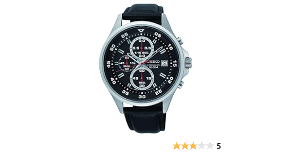 Amazon.com: Seiko SKS635 Silver Leather Japanese Chronograph Fashion Watch  : Clothing, Shoes \u0026 Jewelry