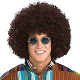 Rasta Jumbo 60 s 70 s Disco Fro Brown Adult Costume Wig (Standard)