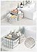 Lannu Canvas Storage Bins Basket Fabric Cloth Linen Blend Baskets Organizers Classical Color for Nursery Baby Toy, Makeup, Book, Home Decor,Small,Set of 4