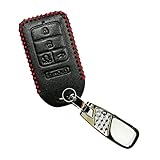 Coolbestda Latest Leather Key Fob Remote Cover Case Protector Skin Keyless Jacket Holder for A2C81642600 2018 2017 2016 2015 Honda Accord Civic CR-V CRV Pilot EX EX-L Touring Premium