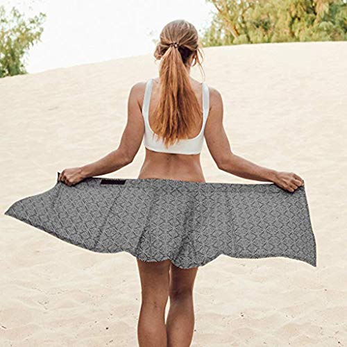 VICCKI Women Print Quick Wrap Bikini Cover-up Multitasks Travel Lady Beach Summer Skirt Black - Thumbnail 2