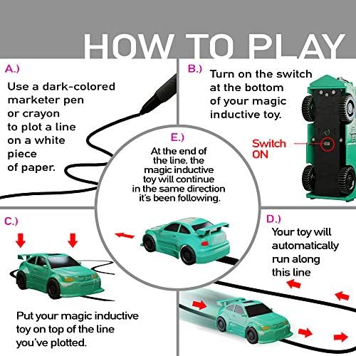 toy car that follows a drawn line