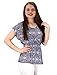Peach Couture Womens Adorable Peplum Hem Bohemian Floral Summer Top Blouse