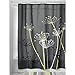 InterDesign Thistle Fabric Shower Curtain, Long, 72 x 84 Inch, Gray/Yellow