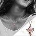 QUINBY Mothers Day Rose Flower Pendant Necklace for Women Mom Rose Gold Necklace Jewelry Gifts for Grandma Wife