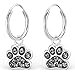 ICYROSE 925 Sterling Silver Black Diamond Crystal Paw Print on Endless 1/2