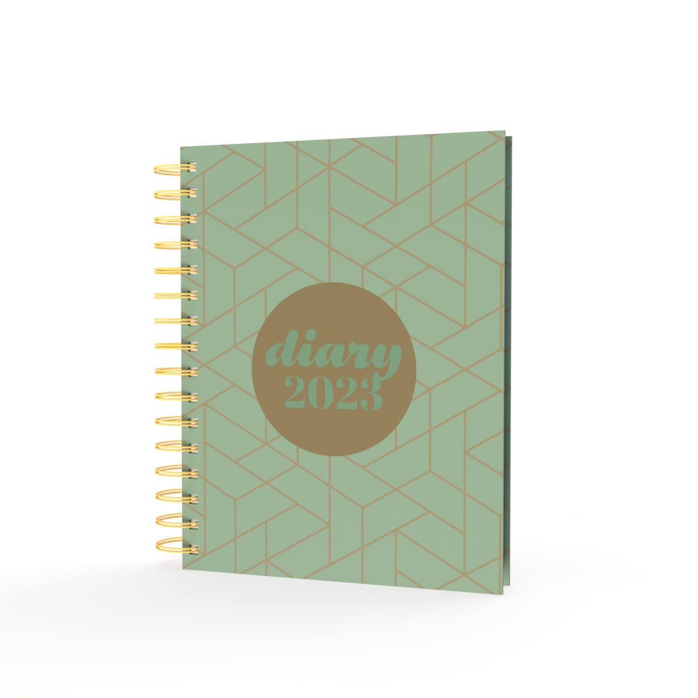 Collins Scandi A5 Day to Page 2023 Diary - Green Jade (PW51.GEGN-23) - Complete Wirobound Planner, Agenda and Journal